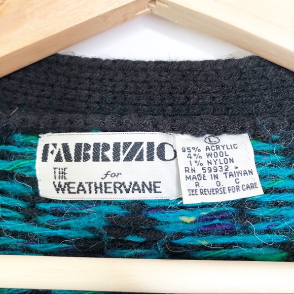 Fabrizio by Weathervane Vintage 80s Cardigan Large - Picture 9 of 11